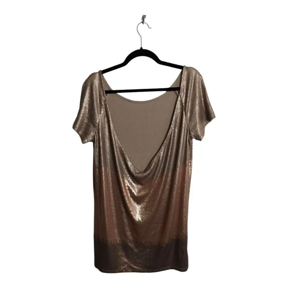 Free People Gold Sequin Mini Dress - Picture 5 of 13